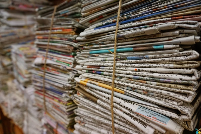 Upcycled Newspaper Wall Art