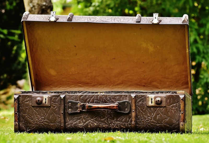 Repurposed Suitcase as Side Table