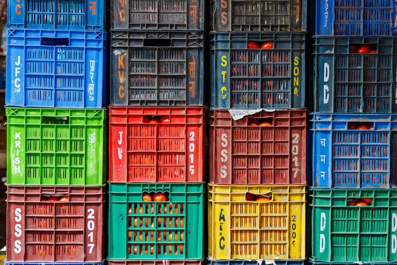 Wooden Crates Repurposed as Shelves